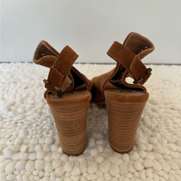 DIBA Lili perforated booties size 7 brown suede heels open toe STITCHFIX - Picture 5 of 8